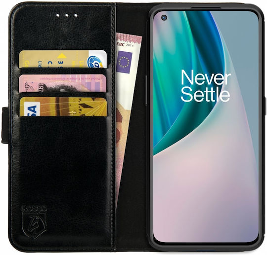 Rosso Element Wallet Δερματίνης Μαύρο (OnePlus Nord N10)