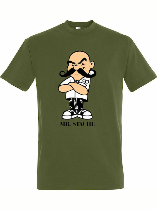 Tricou Unisex " MR STACHE, MOUSTACHE, BARBER ", Armata ușoară