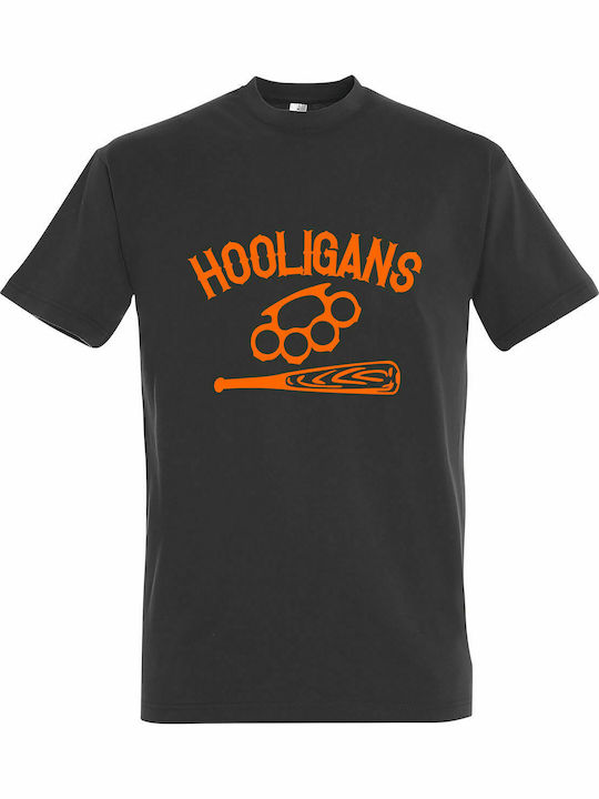 Tricou Unisex " HOOLIGANS ", Gri închis