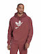 French Terry Sweatshirt with Hood Quiet Crimson