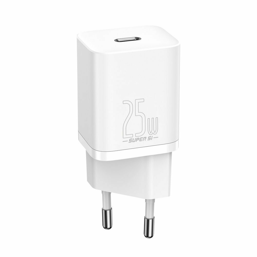 Baseus Φορτιστής Χωρίς Καλώδιο με Θύρα USB-C 25W Λευκός (Super Si 1C)