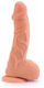 Lovetoy Glass Dildo with Balls and Suction Cup Flesh 23cm