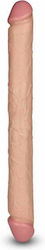 Lovetoy King Size Slim Ultra Dildo dublu Bej 43cm