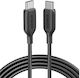 Anker Powerline III Редовна USB 2.0 Кабел USB-C мъжки - USB-C мъжки 100W Черен 1.8м (A8856H11)