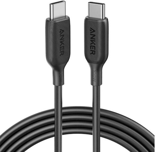 Anker Powerline III Редовна USB 2.0 Кабел USB-C мъжки - USB-C мъжки 100W Черен 1.8м (A8856H11)