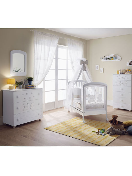 Pali Dodo Σετ Βρεφικού Δωματίου με Κρεβάτι, Συρταριέρα & Προίκα Μωρού Λευκό