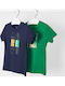Set Kids T-shirts Multicolour Ecofriends