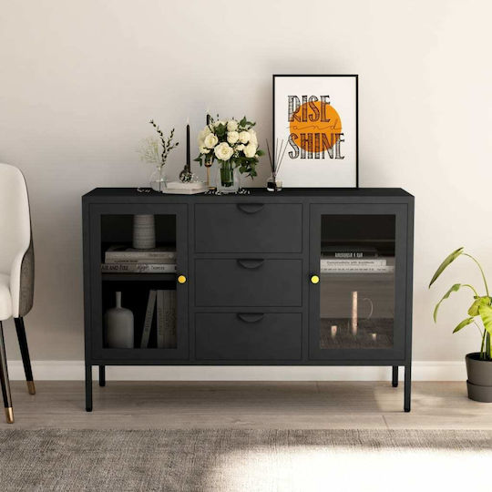 Μπουφές από Μέταλλο με Συρτάρια Ανθρακί 105x35x70cm