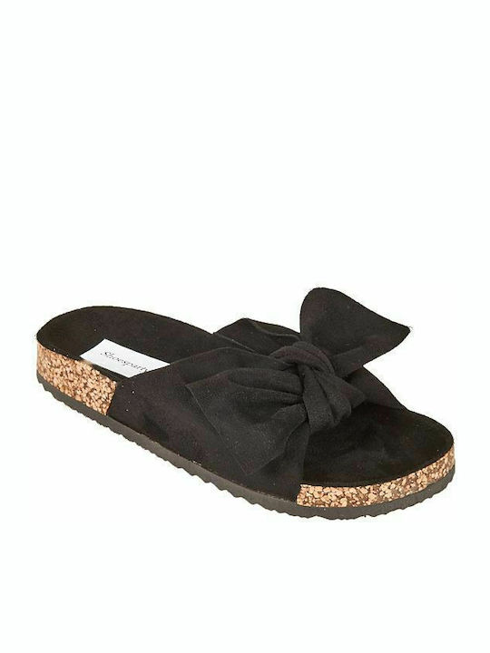 Elenross Damen Flache Sandalen in Schwarz Farbe