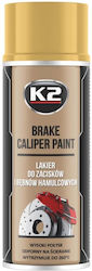 K2 Brake Caliper Paint Σπρέι Βαφής για Φρένα Αυτοκινήτου Χρυσό 400ml