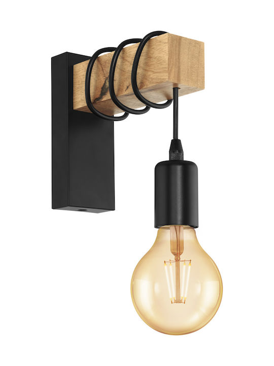 Novalight Oakbranch Modern Wandleuchte mit Fassung E27 Braun Breite 14cm