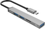 Orico USB 3.0 Hub 3 Porturi cu conexiune USB-C Gri