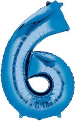Μπαλόνι Foil Jumbo Αριθμός 6 Μπλε 100εκ.