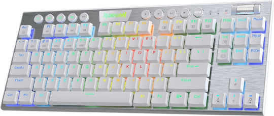Redragon K621 Horus Gaming Mechanical Keyboard Tenkeyless with Custom Red switches and RGB lighting (English US) White