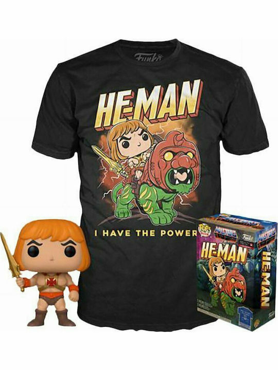 Funko Pop! Tees Filme: Die Meister des Universums - He-Man (M) - (Männlich) (L) Leuchtet im Dunkeln Sonderausgabe