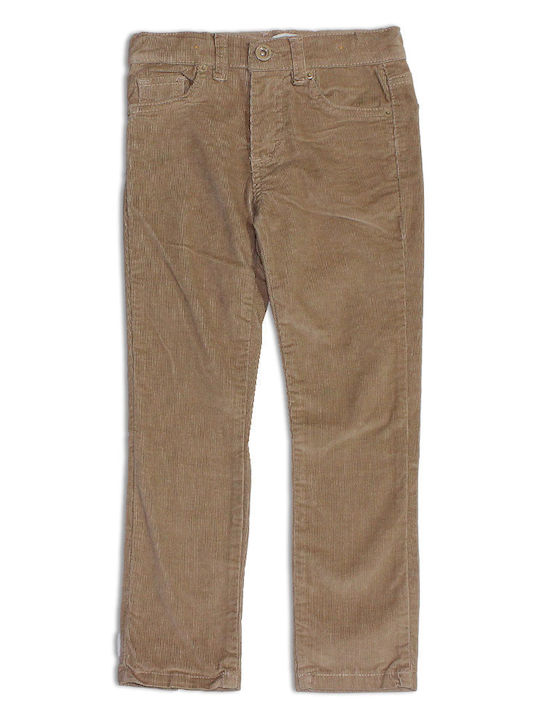 Children's pants light brown velvet for girls (6-10 years old)