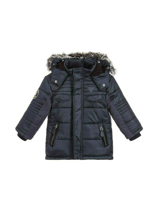 Losan Kids Quilted Jacket short Hooded Gray