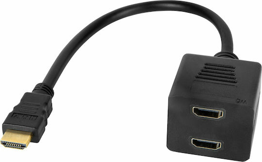 Cabletech Convertor HDMI masculin în HDMI 2x femelă 1buc DM-0950-L