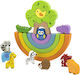 Viga Toys Stacking Toy Rainbow with Animals & Tree made of Wood for 18++ Months