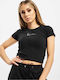 Karl Kani Women's Crop Top Cotton Short Sleeve Black