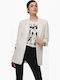 Only Elly Long Women's Waisted Blazer White