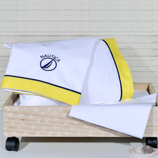 Nautica Baby Sheets Set Yellow 75x110cm