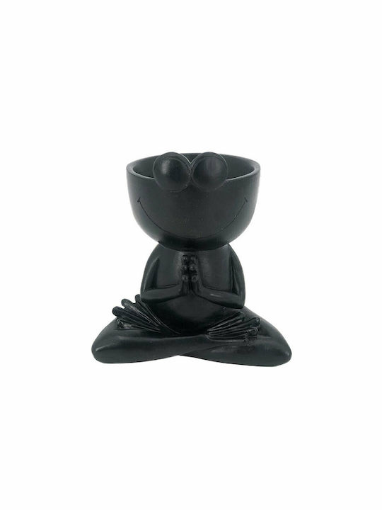InTheBox Opolo Planter Polyresin Black 13.7x13.7x14.8cm.