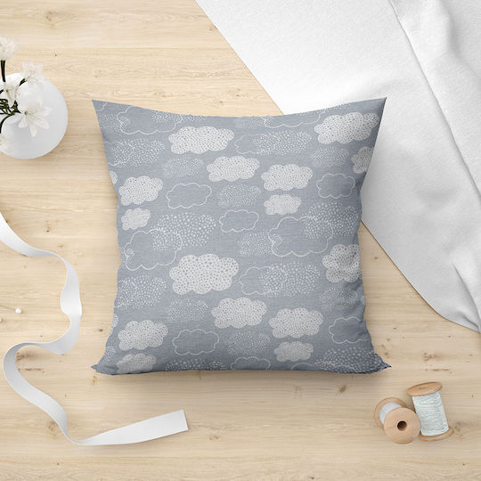 Lino Home Διακοσμητική Μαξιλαροθήκη Milo 801 Grey 45x45εκ.