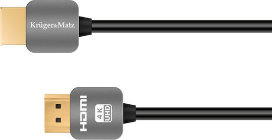 Kruger & Matz Cable HDMI male - HDMI male 1.8m Μαύρο