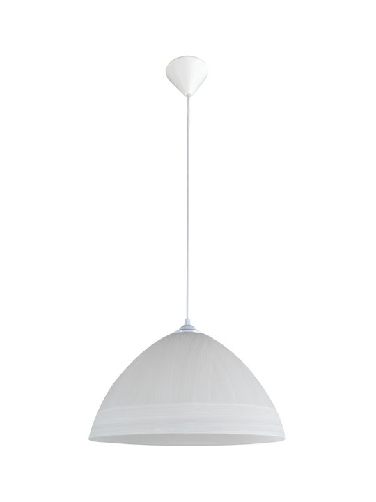 ARlight Μοντέρνο Κρεμαστό Φωτιστικό Μονόφωτο Καμπάνα με Ντουί E27 σε Λευκό Χρώμα
