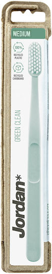 Jordan Green Clean Manual Toothbrush Medium Light Blue 1pcs