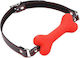 Fetish Addict Silicone Bone Gag Cagulă 12cm Red
