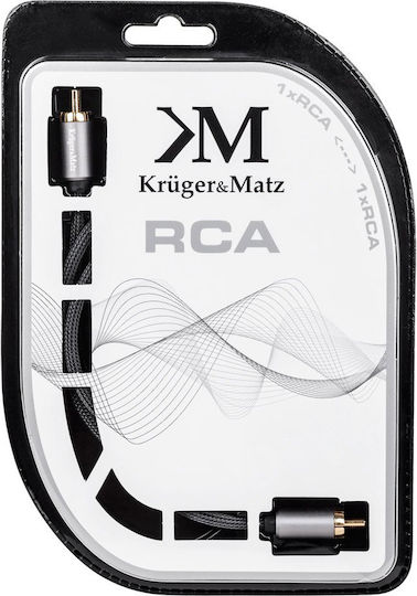 Kruger & Matz Cable RCA male - RCA male 1.8m KM0302