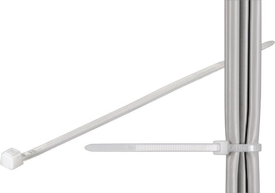 Goobay Cable Ties Plastic 200mm x 2.5mm in White Colour (100 pcs) (17061)
