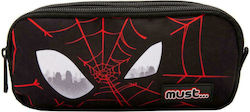 Must Team Pencil Case with 2 Compartments Black
