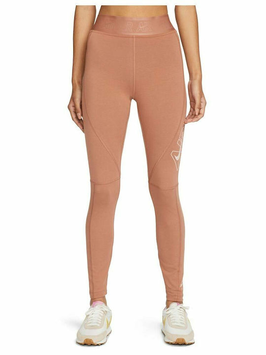 Air Women's Long Training Legging High Waisted Beige