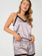 CottonHill Satin Babydoll Bej