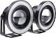 R500 Angel Eyes Rund Wasserdicht Nebelscheinwerfer Auto LED 12V 8.9cm 2Stück