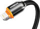 Moxom MX-CB96 Flat USB to Lightning Cable Μαύρο 1m