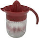 Sidirela Emi Classic Juicer Lemon with Container made of Glass in Red Color