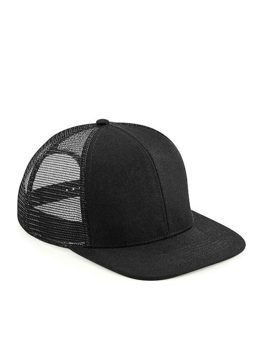 Beechfield Snapback Trucker Cap Black
