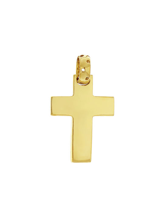 Q-Jewellery Herren Gold Kreuz 14K