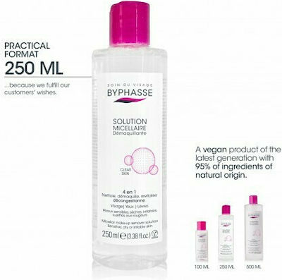 Byphasse Apă micelară Demachiant Micellar Make Up Remover pentru Piele Uscată 250ml