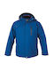 Stenso Men's Waterproof Work Jacket with Detachable Hood Blue