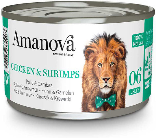 Amanova Natural & Tasty Jelly Мокра Храна за Възрастни Котки в Може да с Скариди и Пилешко без Зърнени 70гр