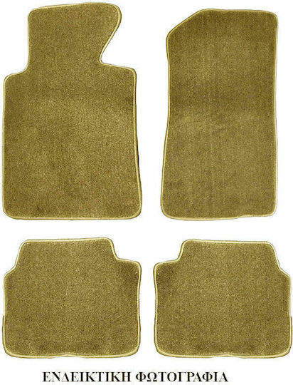 Carner Set of Front and Rear Mats 4pcs for Mercedes-Benz S 1998-2005 Beige