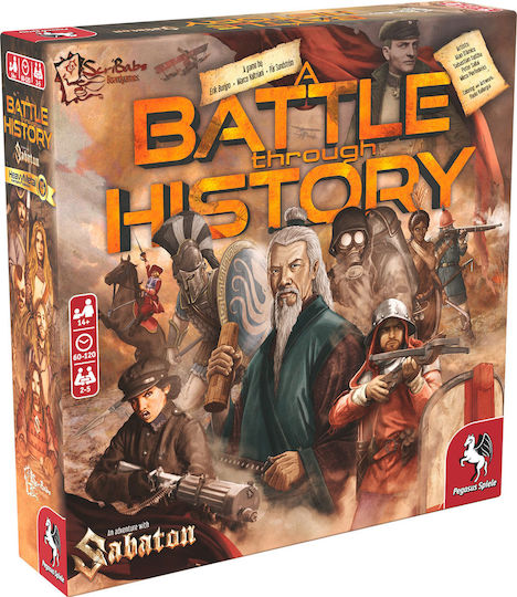 Board Game A Battle Through History – An Adventure Sabaton for 2-5 Players 14+ Years Old Pegasus Spiele