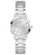 Guess Γυναικείο Ρολόι 34mm Μπαταρίας με Ασημί Μεταλλικό Μπρασελέ