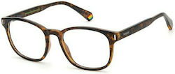 Polaroid Plastic Eyeglass Frame Brown Tortoise PLD D453 086