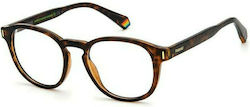 Polaroid Plastic Eyeglass Frame Brown Tortoise PLD D452 086